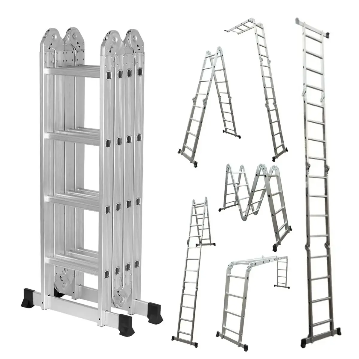 Escalera de Aluminio Plegable 16 Escalones  4X4 150KG SPRINT
