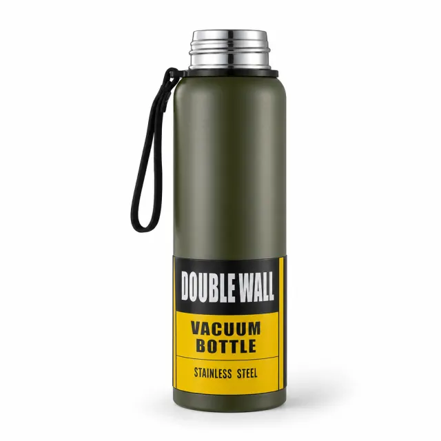 Botella térmica doble pared de acero 1L