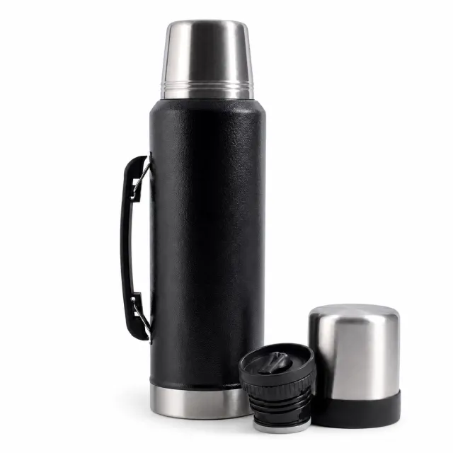 Termo de acero con manija y pico cebador 1.3L