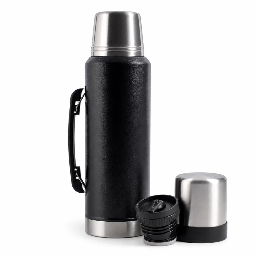 Termo de acero con manija y pico cebador 1.3L