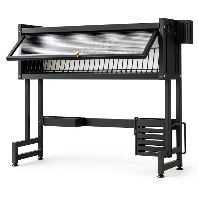 SECA PLATOS SOBRE BACHA CON GABINETE 85X30X80CM