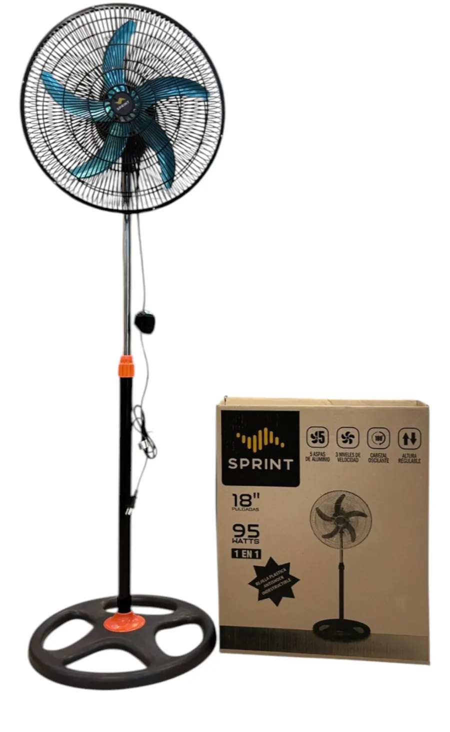 VENTILADOR DE PIE 1 EN 1 18"
95W